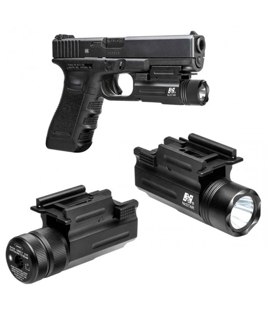 Combo lampe tactique laser rouge picatinny weaver pistol