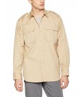 Chemise Tropicale Manches Longues Beige