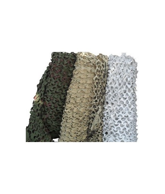 Filet de camouflage - 3 x 3 m - avec cordes - olive/brun
